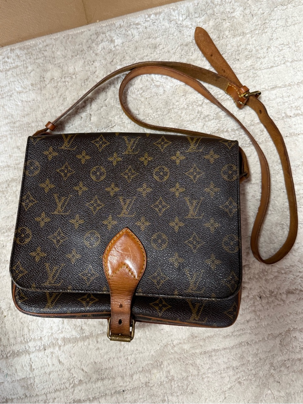 Authentic Vintage Louis Vuitton MM Monogram Cartouchière crossbody bag!